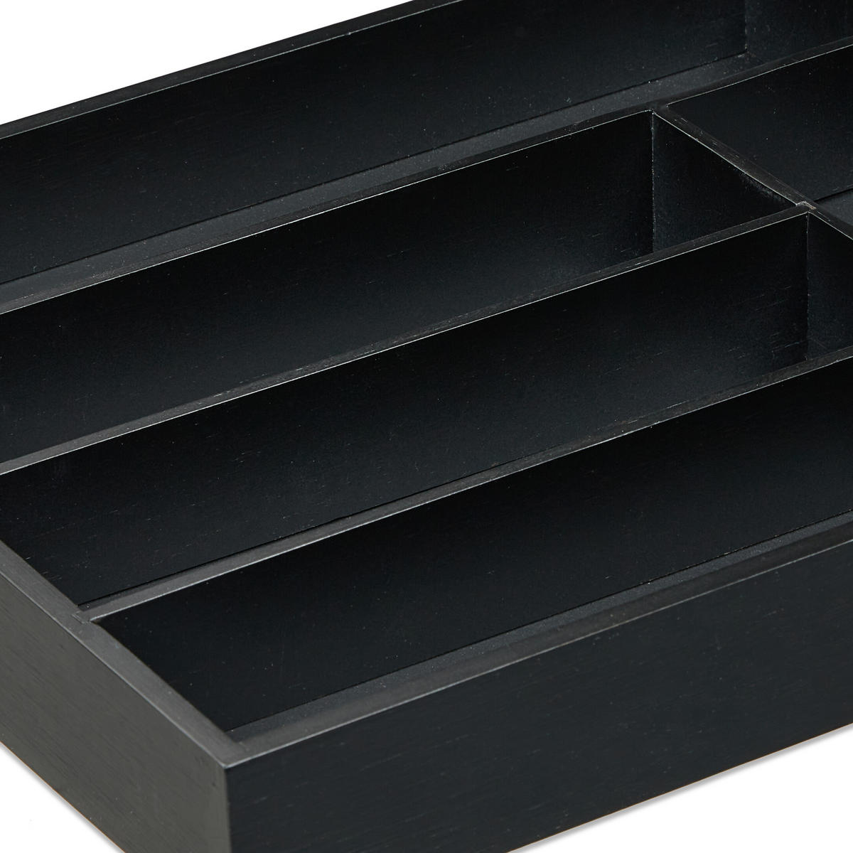 BESTECKKASTEN - Schwarz, Holz/Holzwerkstoff (43/5/30.5cm) - Relaxdays