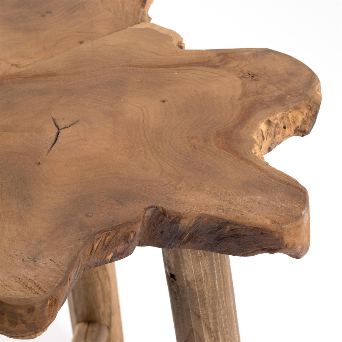BEISTELLTISCH Tree 50 Mahagoni Massivholz, rund naturfarben - Naturfarben, Holz (30/40/50cm) - DESIGN DELIGHTS