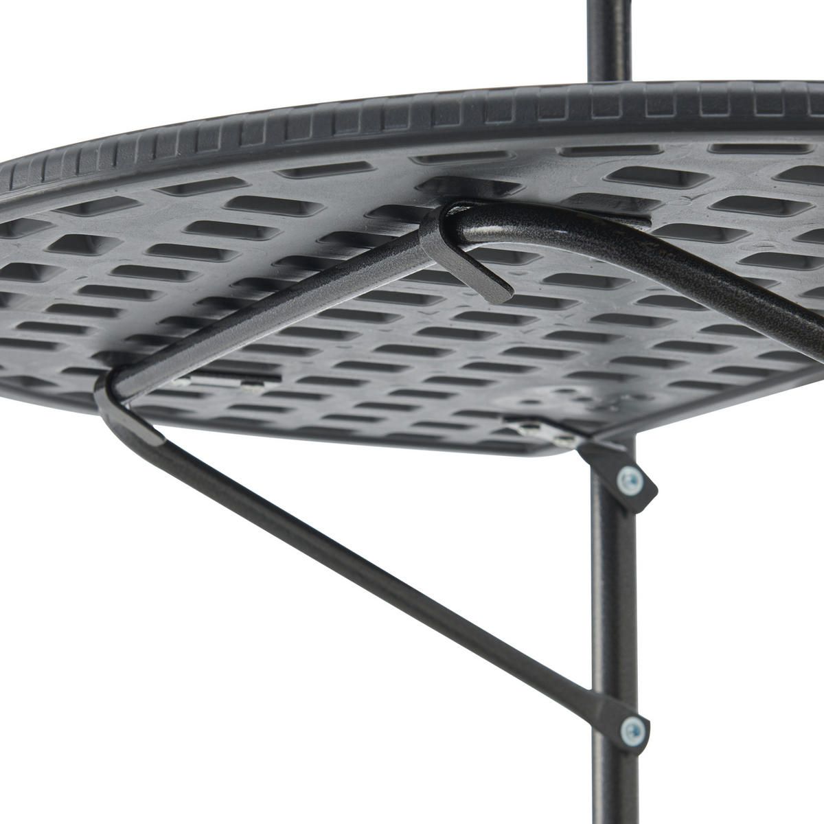 BALKONHÄNGETISCH Cicala - Dunkelgrau, Metall (64/60/83.5cm) - [en.casa]