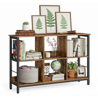 REGAL - Dunkelbraun, Holzwerkstoff/Metall (120/80/33cm) - Relaxdays