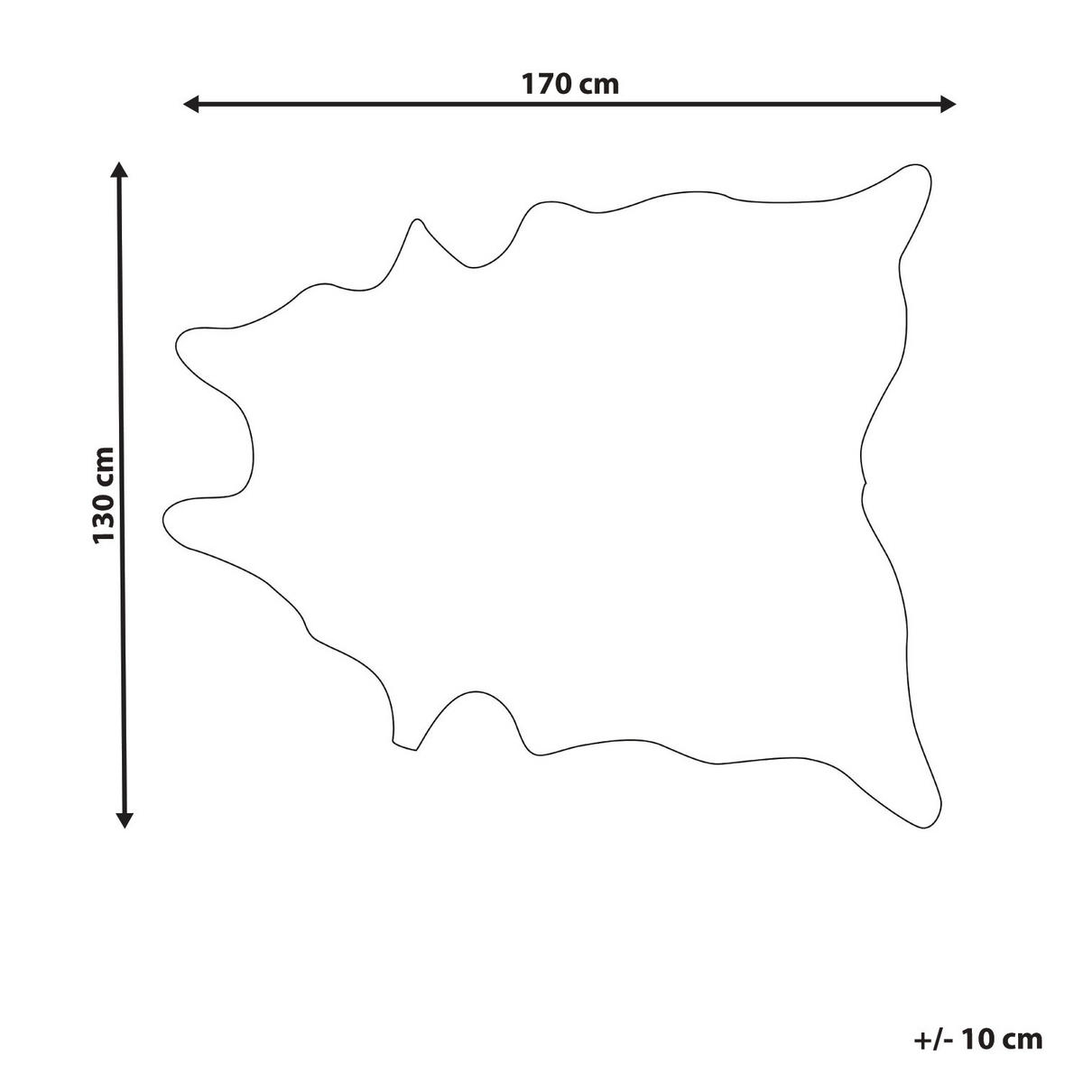 KUHFELL-TEPPICH Bogong Hellbeige 170/130 cm - Beige/Goldfarben, Textil (130/170cm) - Beliani