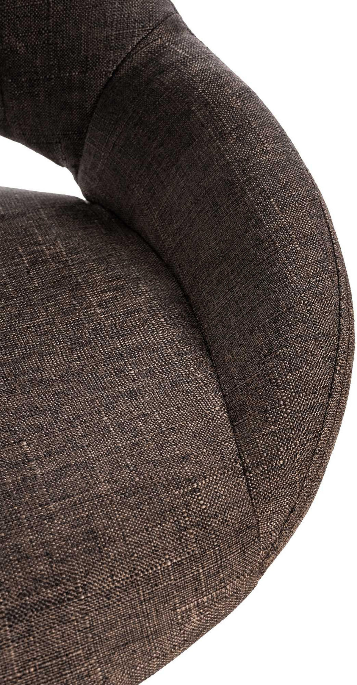 BARHOCKER Stoff braun - Chromfarben/Braun, Textil/Metall (46.5/85/48cm) - CLP