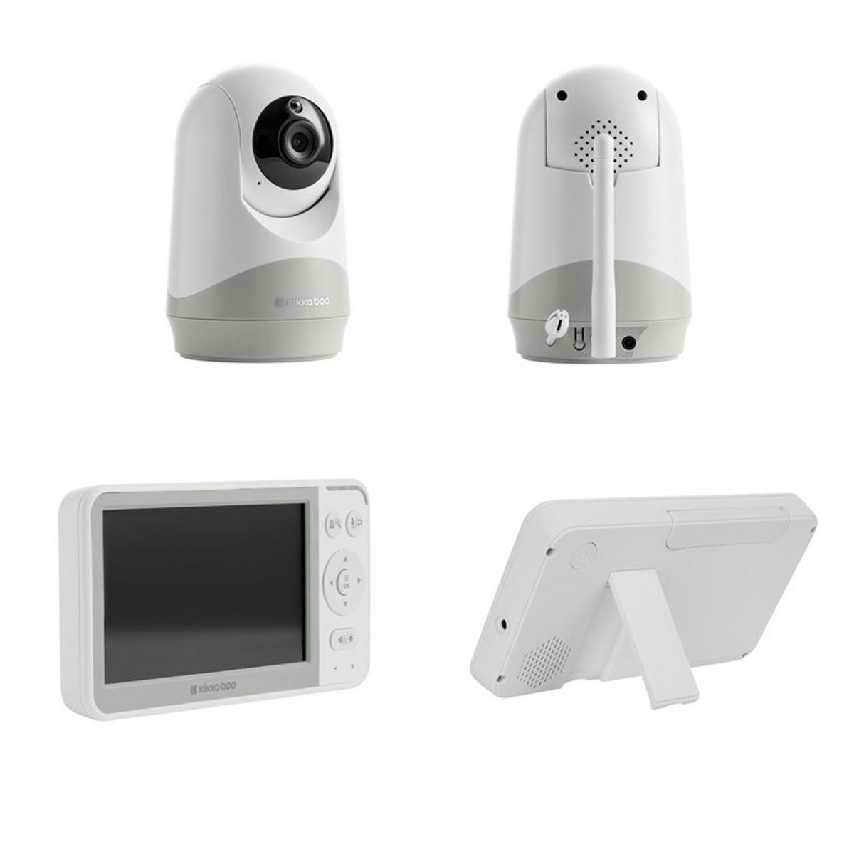 BABYPHONE Rhen 5 Zoll weiß Display ECO-Modus Schlaflieder Nachtsicht - Weiß, Kunststoff - Kikka boo