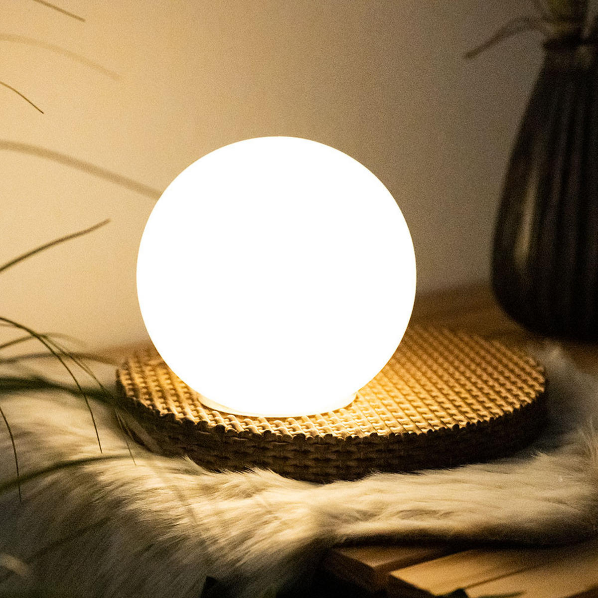 LED AUSSENLEUCHTE Kugel Kunststoff Weiß 2er Set - Weiß, Kunststoff (20/20/17cm) - Globo Lighting