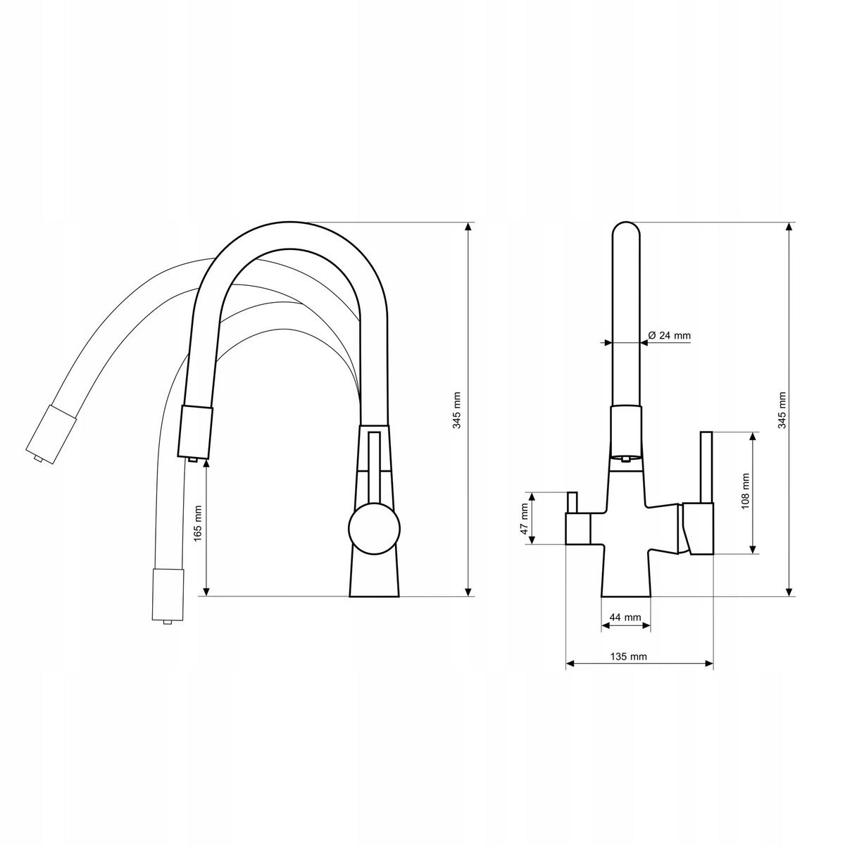 SPÜLBECKEN-SET Bello Schwarz 4-tlg. 570/470 mm Granit 1 Becken 3-Wege-Armatur Siphon - Schwarz, Stein (57/47/20cm) - Granitan