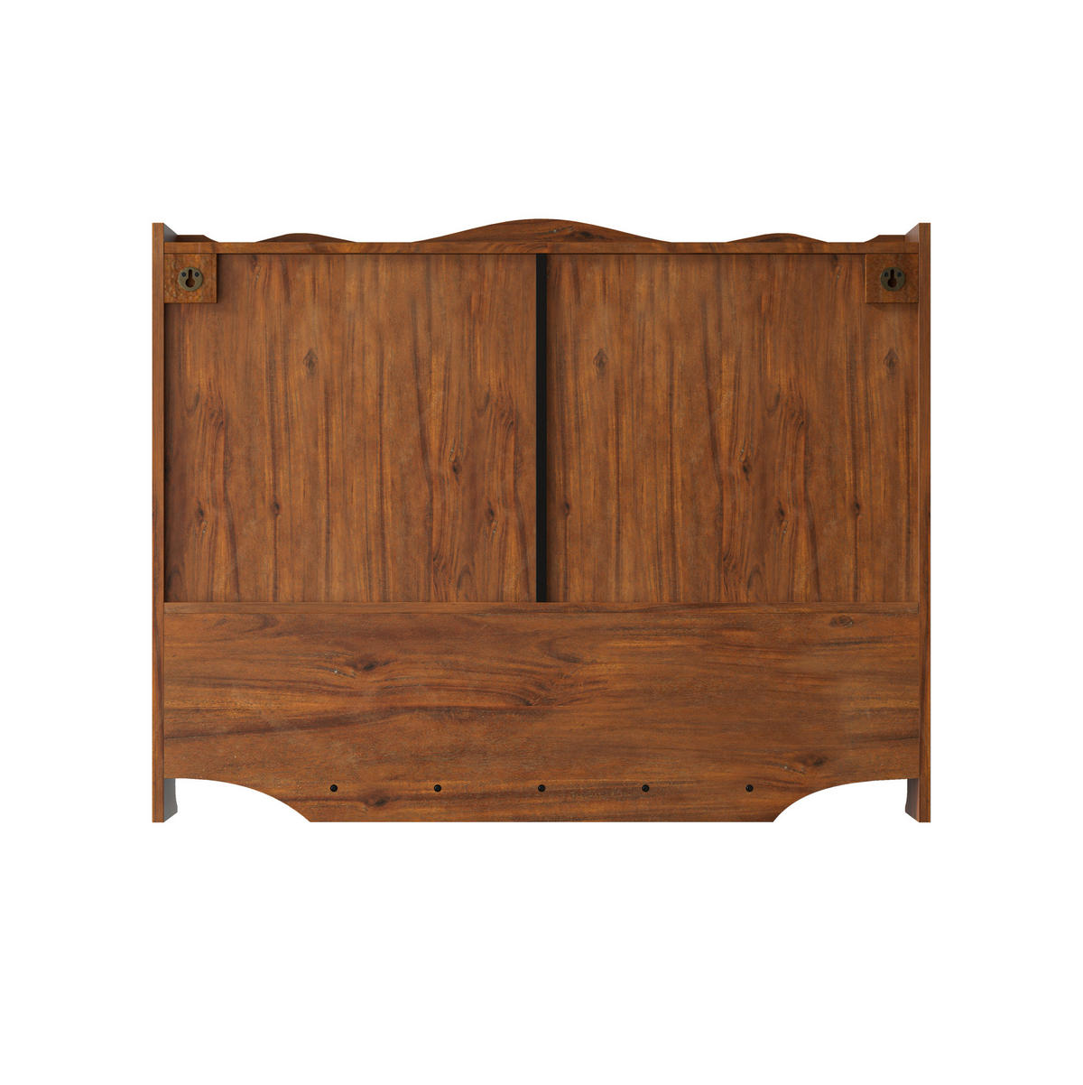 KÜCHENOBERSCHRANK 100/20/80 cm aus Massivholz und Glas mit 4 Türen und Hakenleiste Braun - Braun, Holz (100/80/20cm) - Modenvie
