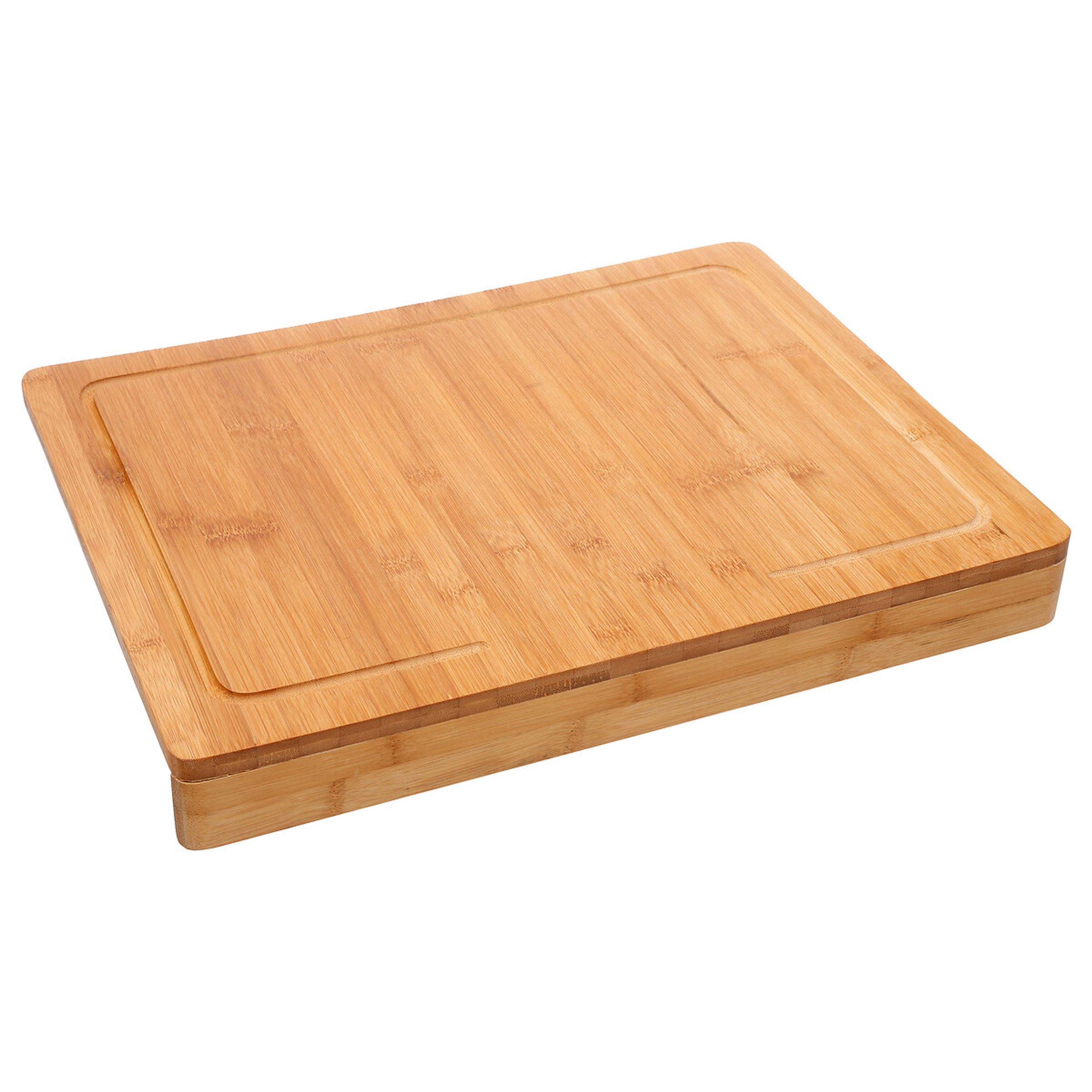 SCHNEIDEBRETT mit Kantenauflage, Bambus, 45 x 34 cm - Braun, Holz (34.5/45cm) - 5five Simply Smart