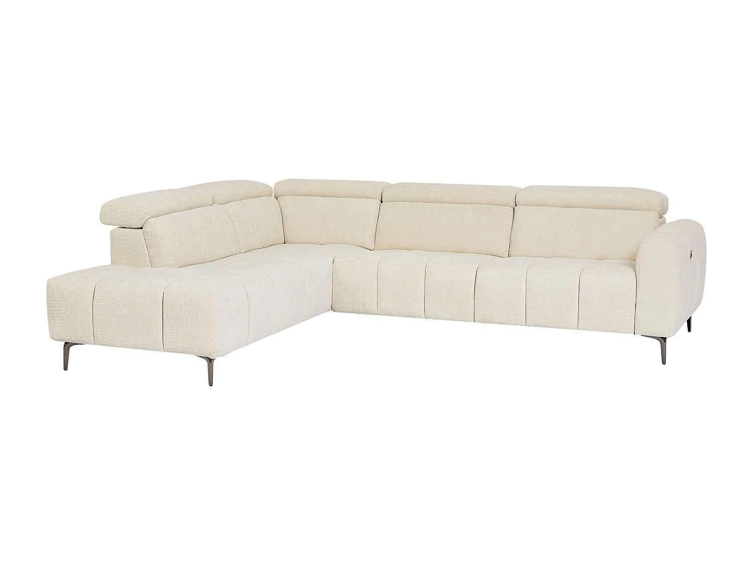 ECKSOFA links elektrisch relax - Textilstoff Beige - CALDORIA - Beige, Textil (292/229cm) - Vente-Unique