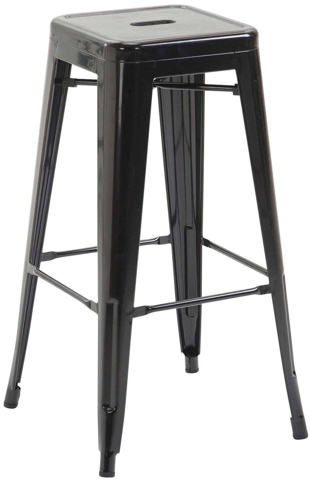 Deluke Barhocker Schwarz 43x76x43 cm