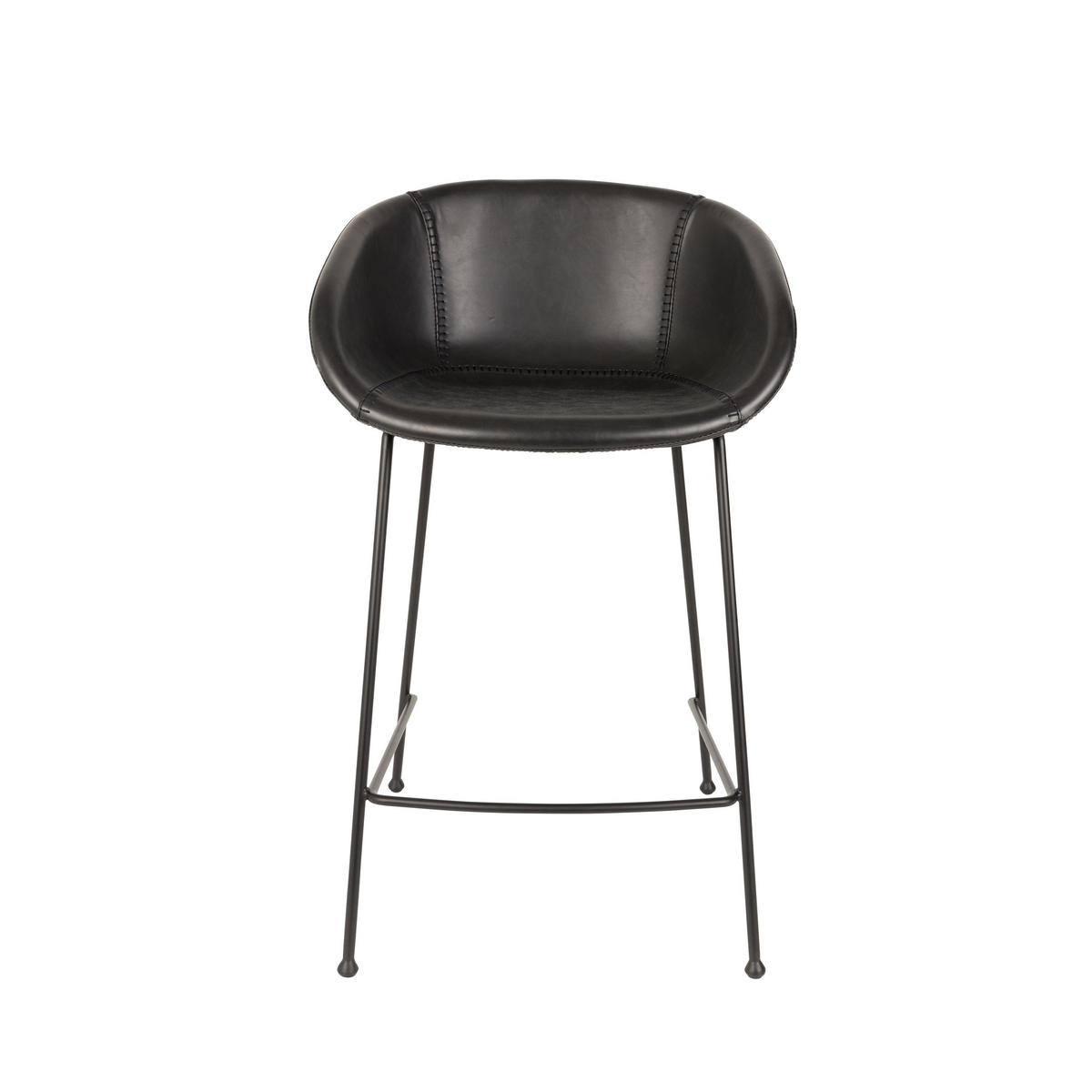 BARHOCKER Feston Rückenlehne 65 cm Schwarz - 2 er Set - Schwarz, Kunststoff (54.5/88.5/53cm) - Zuiver