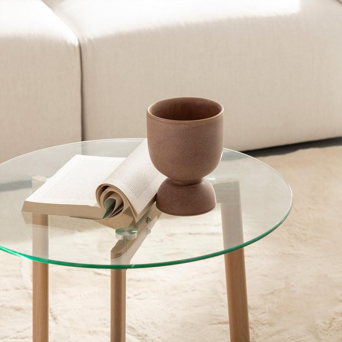 COUCHTISCH FESTER Eyre Durchsichtig 60 cm x 45 cm - Transparent, Glas (60/60/45cm) - Klast Home