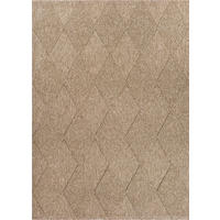 FLACHWEBTEPPICH Karo TOCE Polypropylen Natur 240 x 340 cm - Beige, Textil (240/340cm) - KADIMA DESIGN