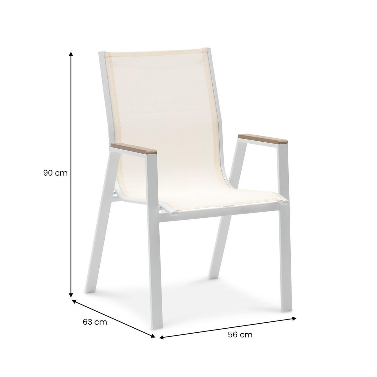 GARTENMÖBEL SET MONDELLO 7er Set beige, weiß - Beige, Metall - IDIMEX