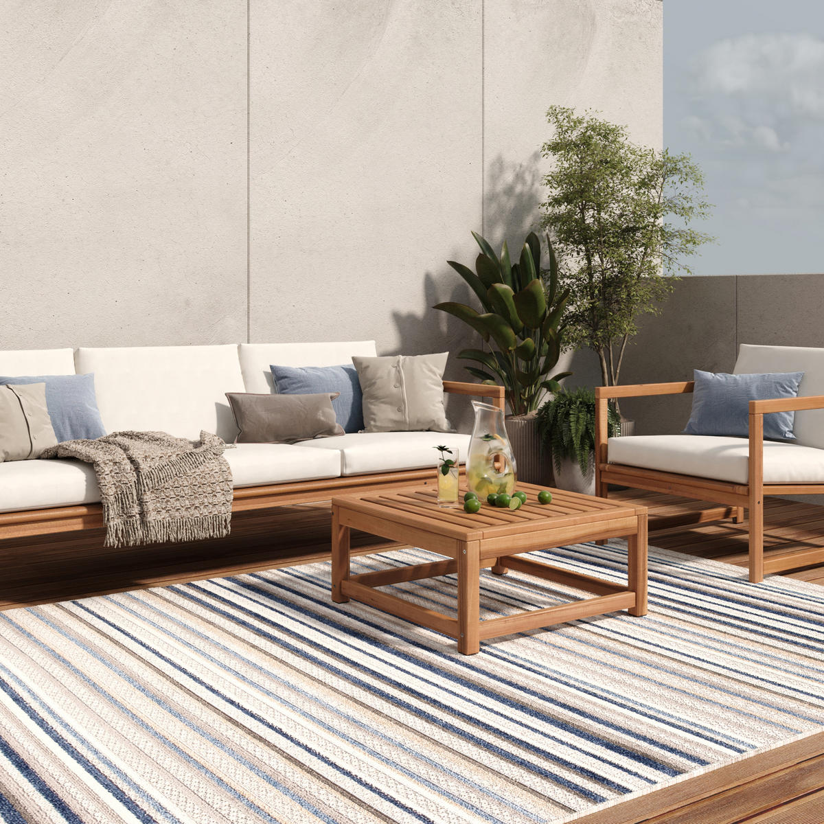 TEPPICH PATIO Grau 200/300 cm - Grau, Kunststoff (200/300cm) - Tapiso