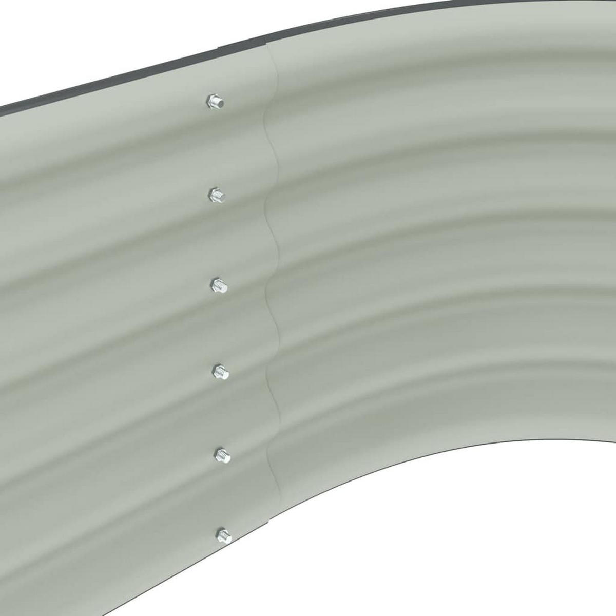 RUNDES Hochbeet für Garten BLUMO | Verzinkter Stahl | 320x80x44cm, Grau - Grau, Metall (320/44/80cm) - DELUKE