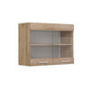 SKLENENÁ KUCHYNSKÁ SKRINKA R-Line Sonoma - dub medový/dub sonoma, kompozitné drevo (80/60/31cm) - Vicco