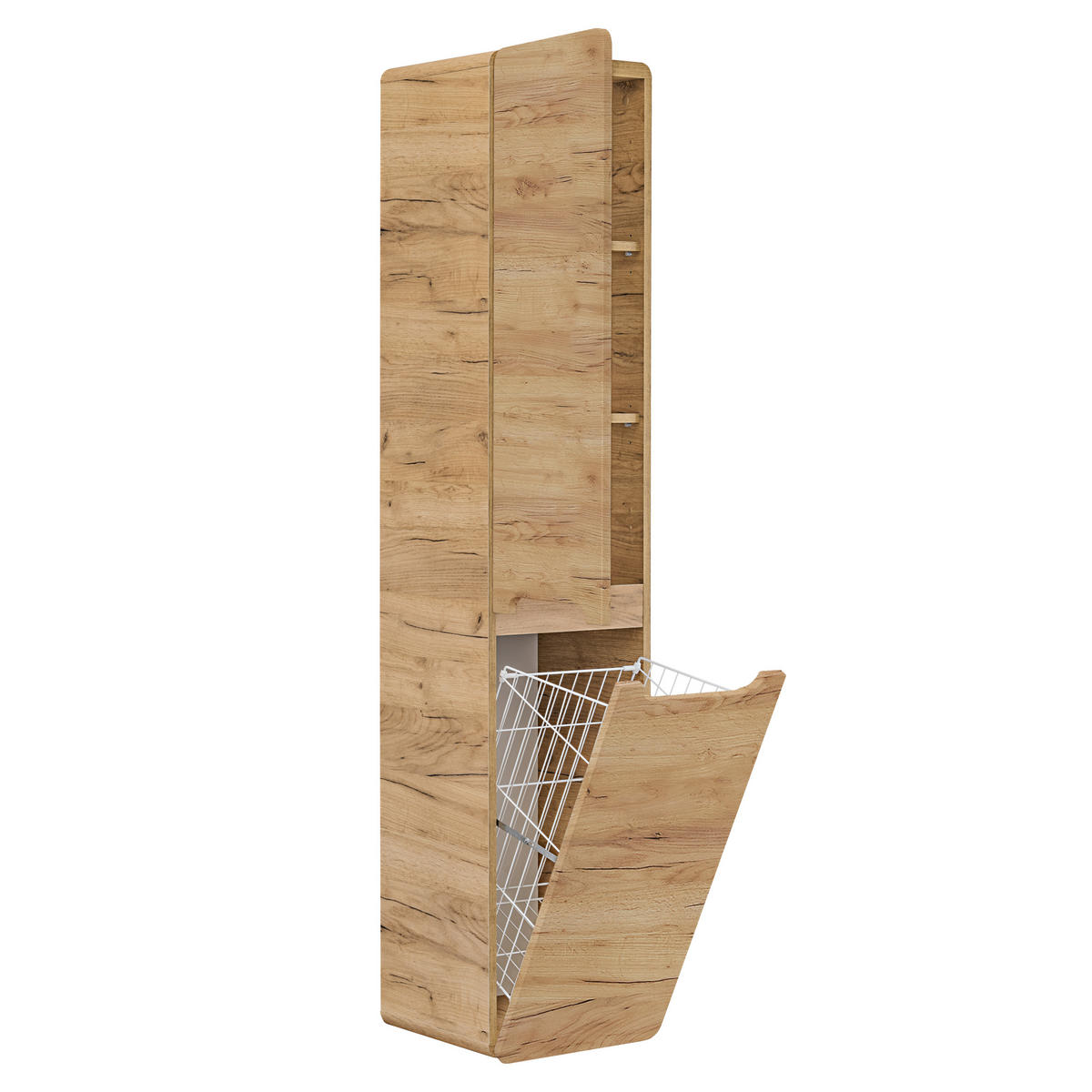 HOCHSCHRANK ARVIDA SZK1 Integrierter Wäschekorb Eiche - Eichefarben, Holzwerkstoff (35/170/35cm) - Komodee