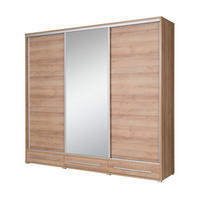 SCHIEBETÜRENSCHRANK - Kleiderschrank K001 Riviera - Braun, Holzwerkstoff (255/236/66cm) - Möblo