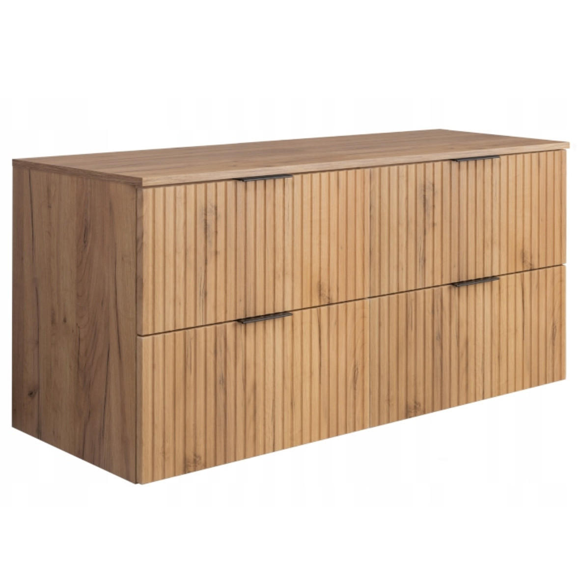 WASCHBECKUNTERSCHRANK FLOW + Platte Eiche Craft 120/57/46 cm - Eichefarben, Holzwerkstoff (120/57/46cm) - Rodan