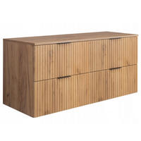 WASCHBECKUNTERSCHRANK FLOW + Platte Eiche Craft 120/57/46 cm - Eichefarben, Holzwerkstoff (120/57/46cm) - Rodan
