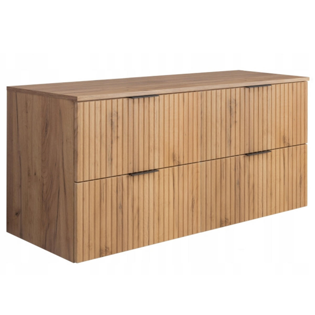 WASCHBECKUNTERSCHRANK FLOW + Platte Eiche Craft 120/57/46 cm - Eichefarben, Holzwerkstoff (120/57/46cm) - Rodan