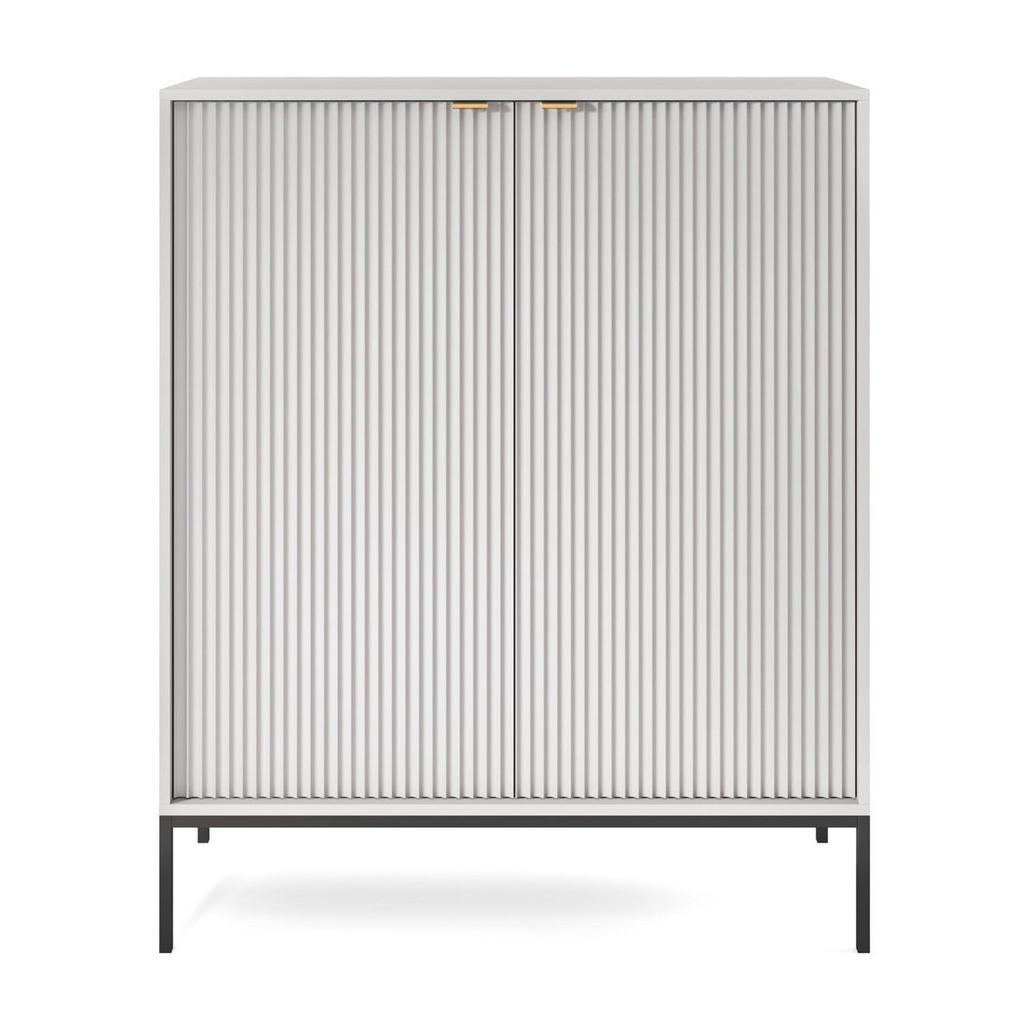 Thumbnail - Feldmann-Wohnen Highboard, Grau, Holz, 4 Fächer, Rechteckig, 104x125x39 cm, Wohnzimmer, Kommoden & Sideboards, Highboard...