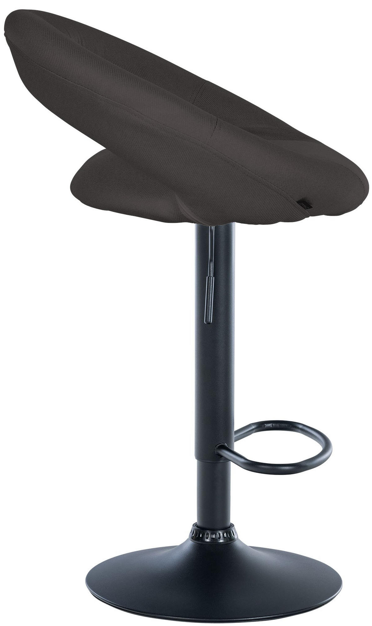 BARHOCKER Stoff dunkelgrau - Dunkelgrau/Schwarz, Textil/Metall (52/77/47cm) - CLP