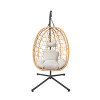 HÄNGESESSEL Cuzco Braun in Rattanoptik - Braun, Metall (95/198/95cm) - Concept Usine