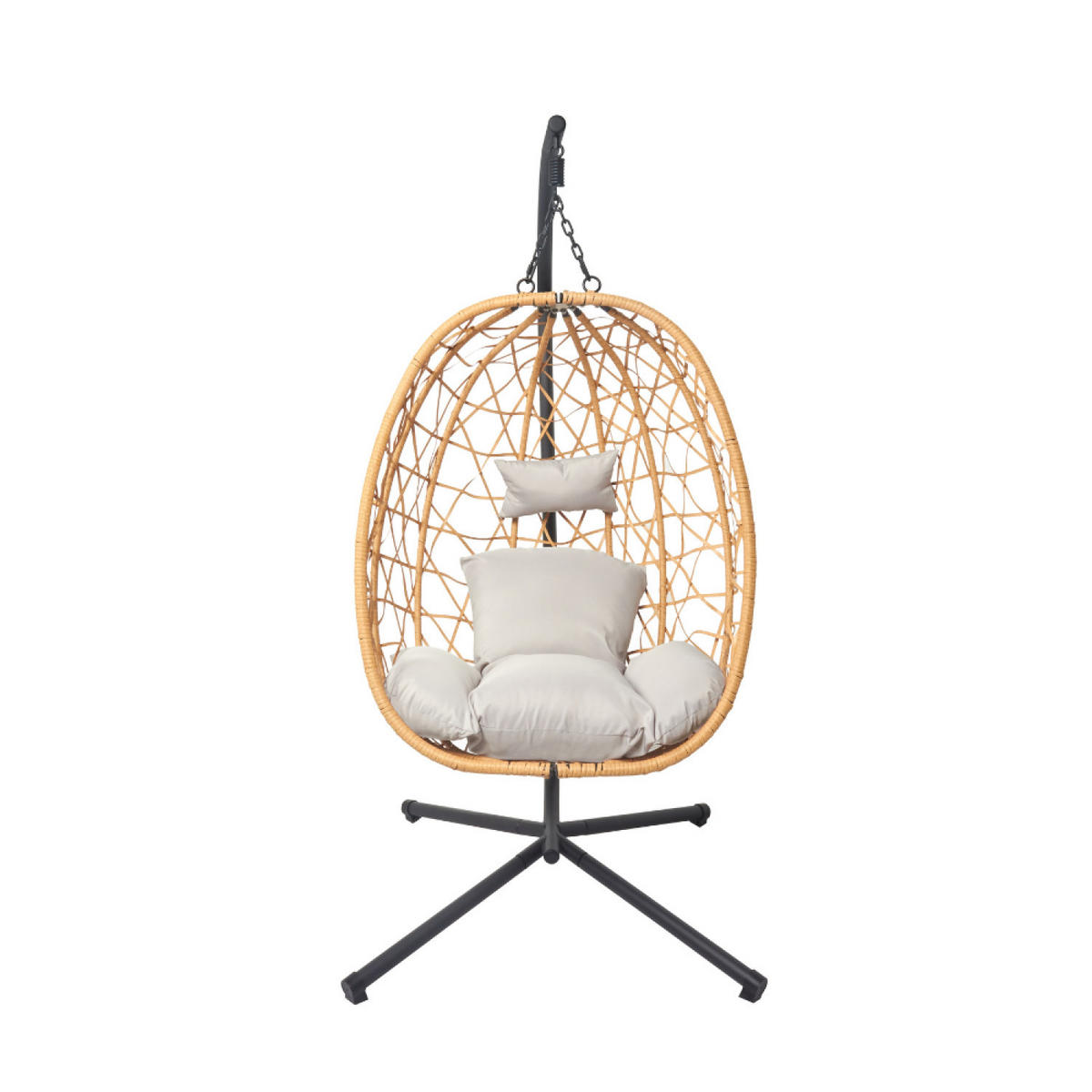 HÄNGESESSEL Cuzco Braun in Rattanoptik - Braun, Metall (95/198/95cm) - Concept Usine