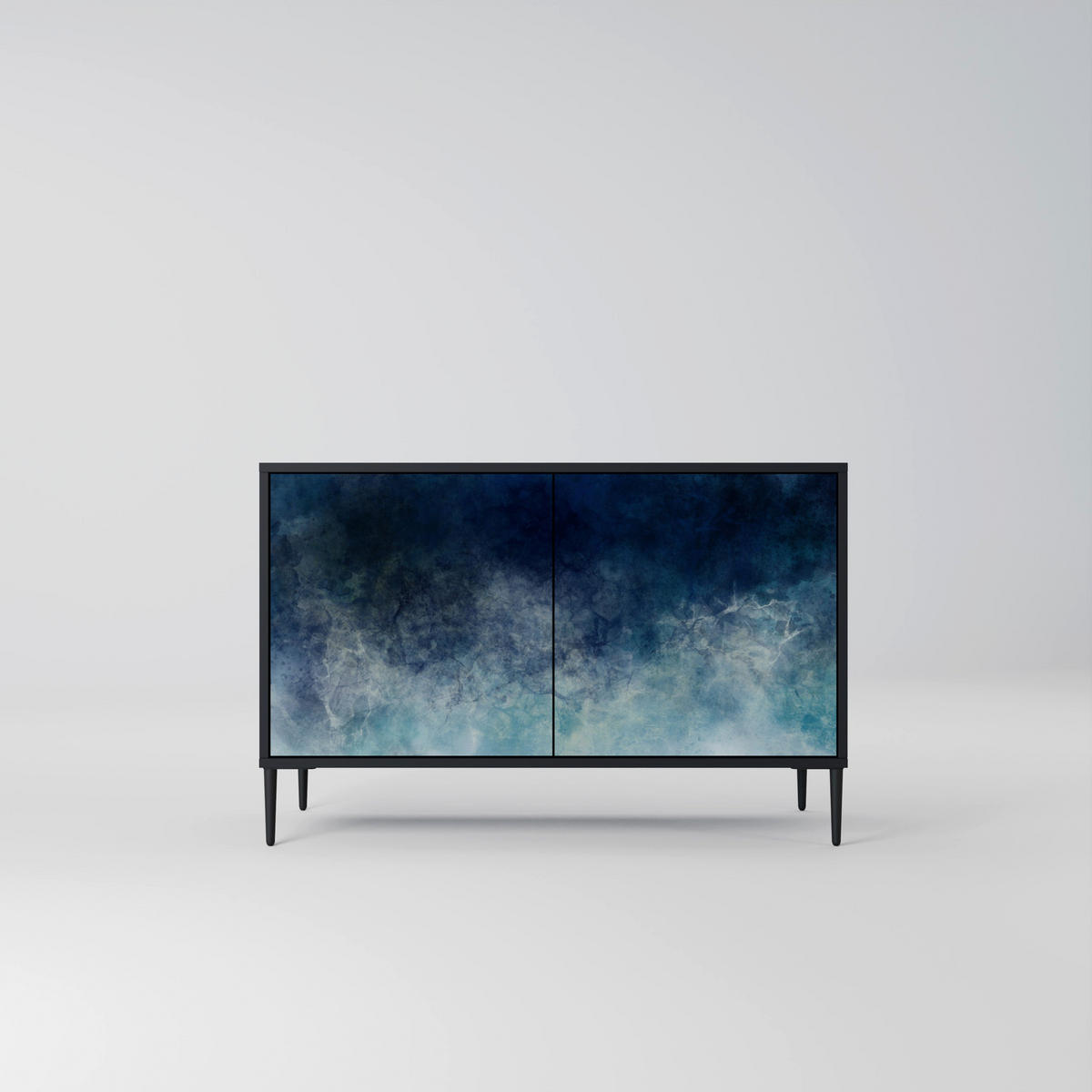SIDEBOARD CELESTIAL FALL, Eicheneffekt, 111x42x77,5 cm, 2 Türen - Eichefarben/Buchefarben, Holzwerkstoff/Buchenholz (111/77.5/42cm) - SpaceRebels