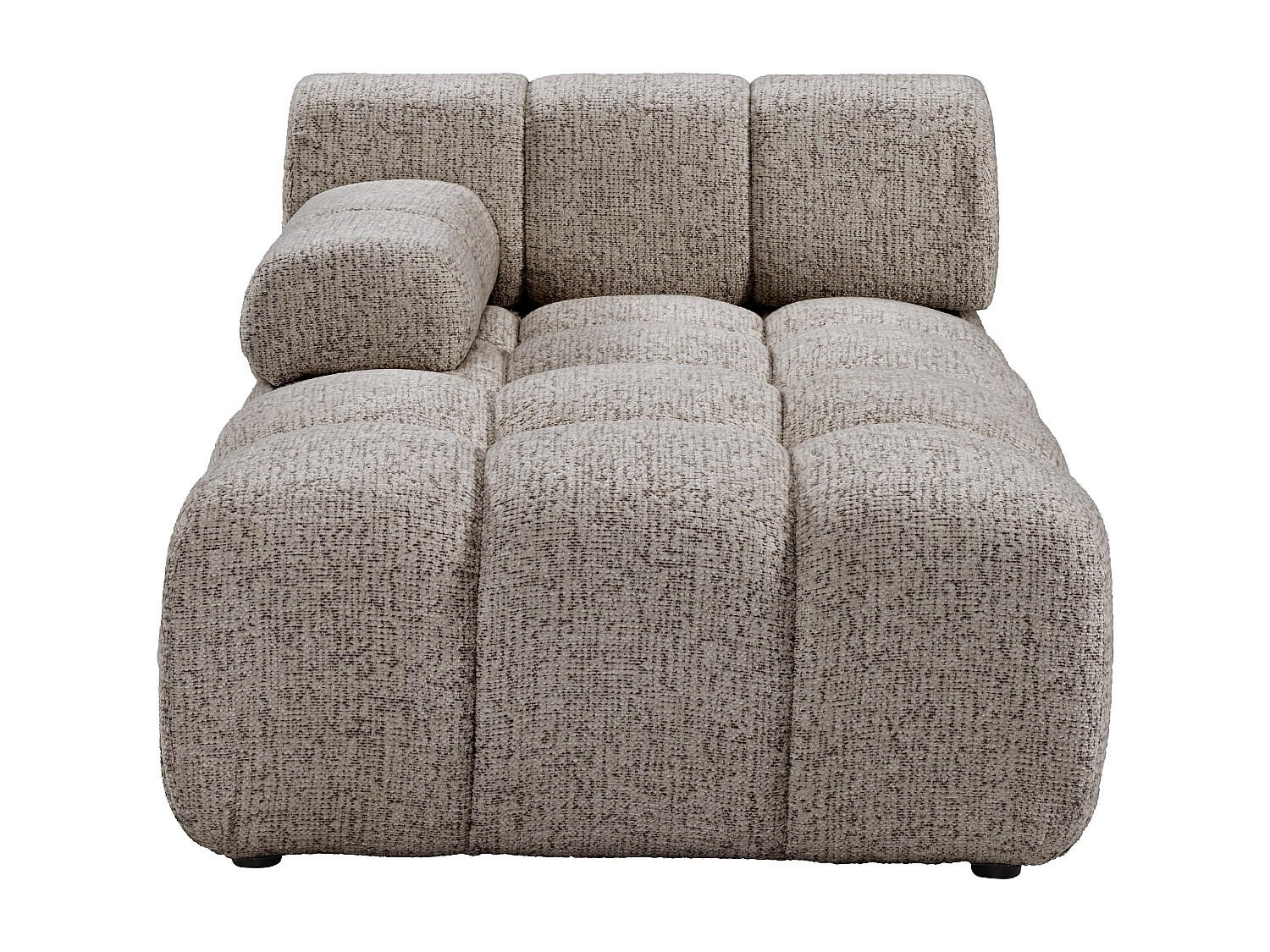 RECAMIERE ohne Schlaffunktion - 1 Person - stoff - taupe Facivil - Taupe, Kunststoff/Textil (94/70/156cm) - Vente-Unique