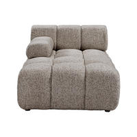 RECAMIERE ohne Schlaffunktion - 1 Person - stoff - taupe Facivil - Taupe, Kunststoff/Textil (94/70/156cm) - Vente-Unique