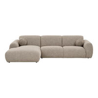 SOFA, Astrid, Stühle Grau, Polyester, 177 x 300 x 75 cm - Grau, Textil (177/300cm) - ebuy24