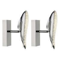 LED WANDLEUCHTE Preston Chrom Silber - Silberfarben, Metall (6/23.5/13cm) - Globo Lighting