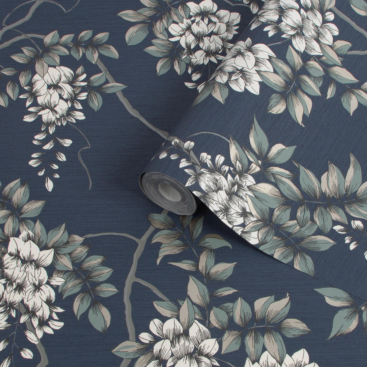 VLIESTAPETE Wisteria Navy - Blau, Papier/Kunststoff (52/1000cm) - Superfresco Easy