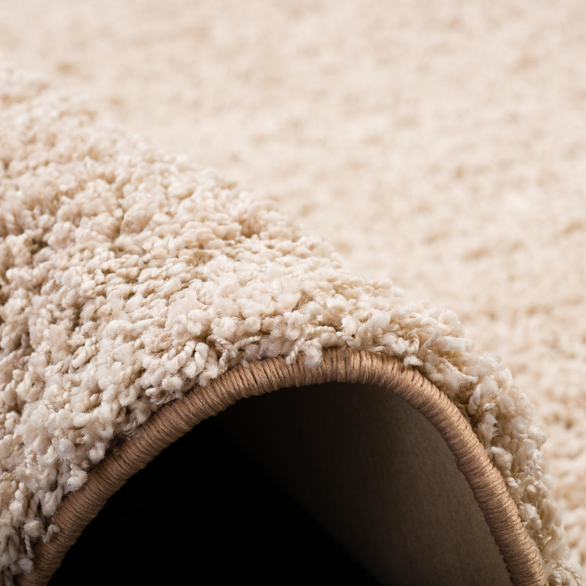 LUXUS HOCHFLOR LANGFLOR TEPPICH MILANO RUND - Beige, Textil (200/200cm) - Snapstyle