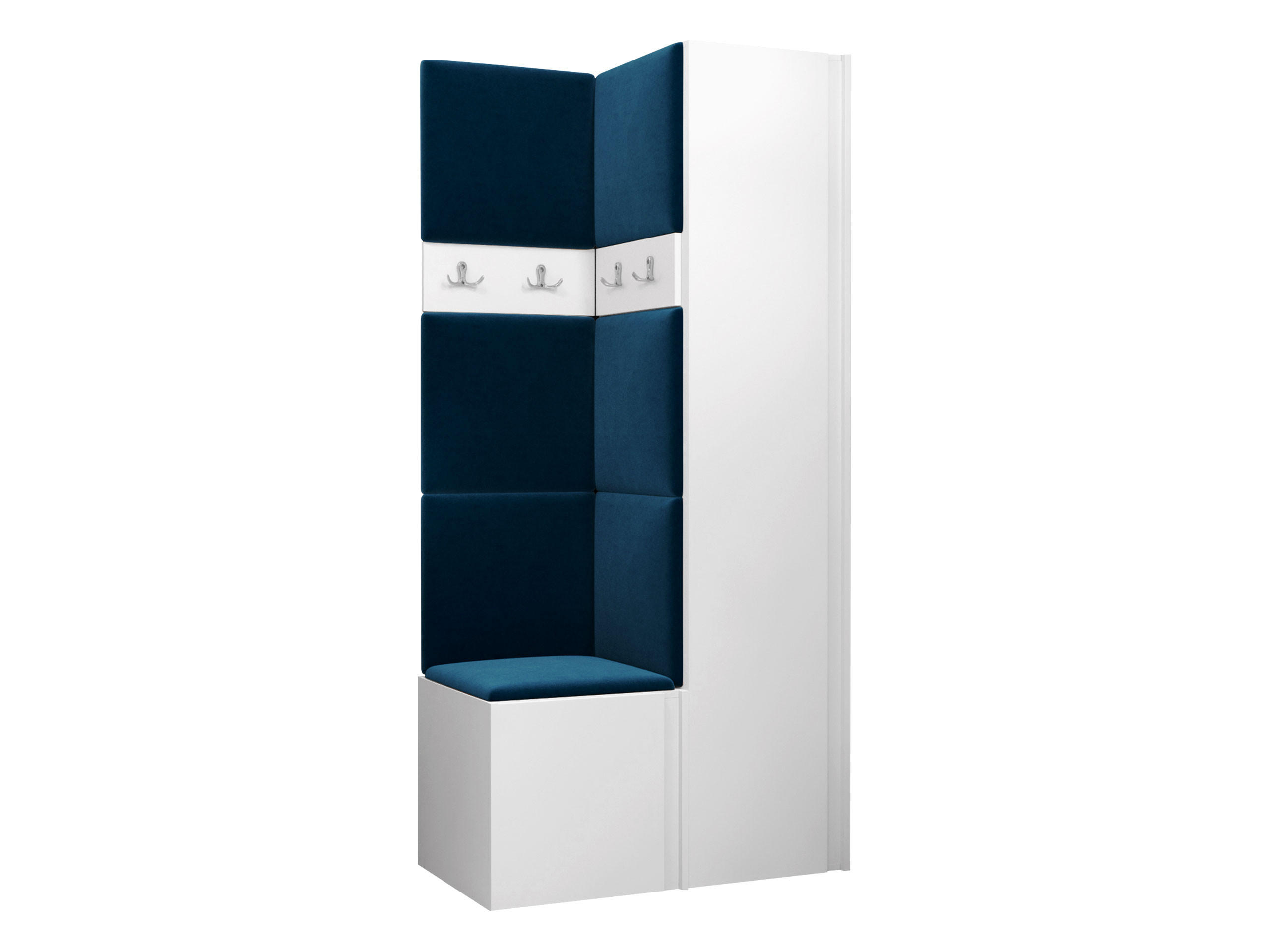 GARDEROBEN-SET Orion XXIV - Blau/Weiß, Holzwerkstoff/Kunststoff (82/186/46cm) - MIRJAN24