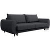 3-SITZER SCHLAFSOFA Cortez schwarz - Schwarz, Textil (251/76/95cm) - Beautysofa