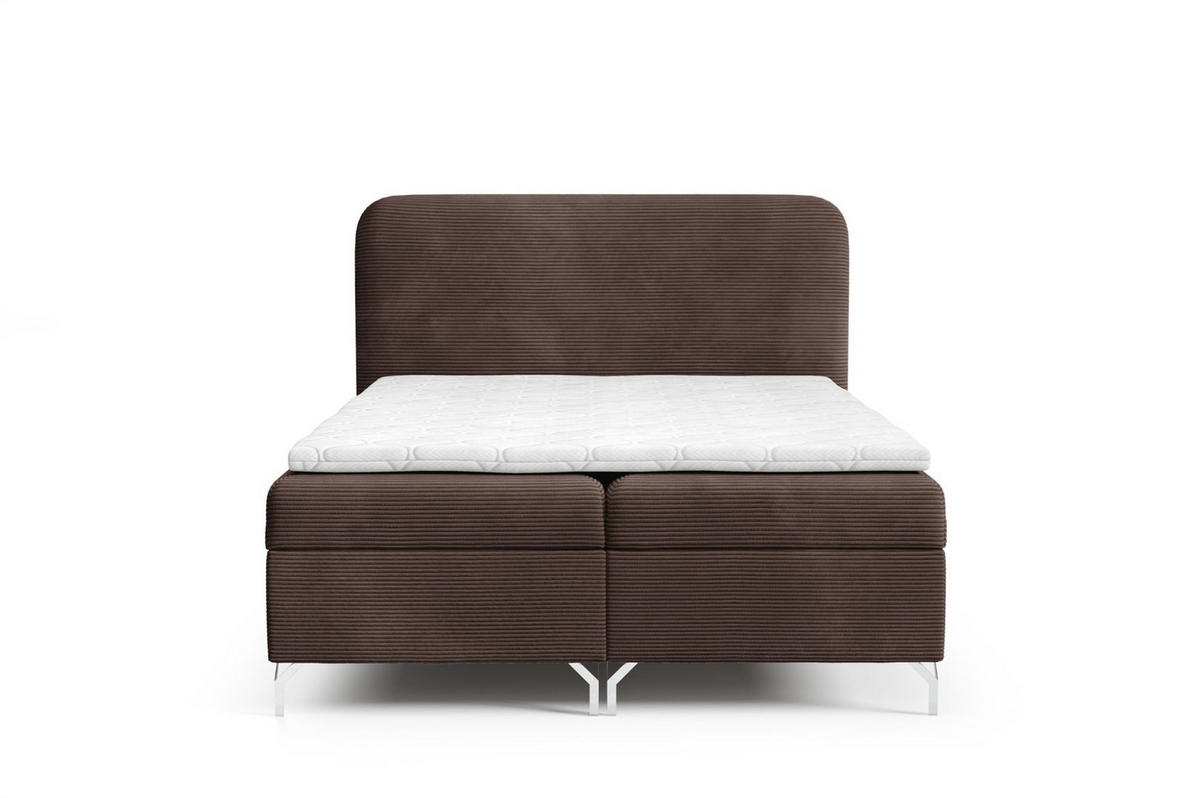 BOXBETT Emilio - Braun, Holzwerkstoff/Textil (140/200cm) - Fun Möbel