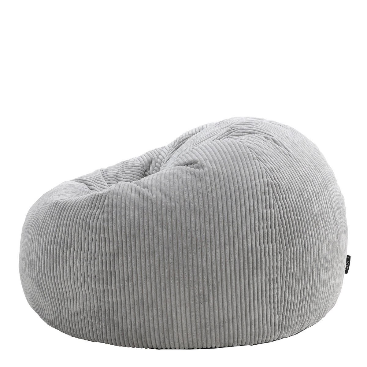SITZSACK Klassisch Kingston, Cord - Grau, Textil (85/50/85cm) - icon