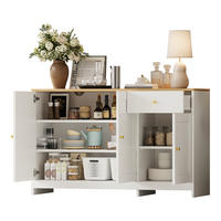 SIDEBOARD Natur Weiß 3 Türen Schublade 120x40x75cm Stauraum - Multicolor, Holzwerkstoff (40/75/120cm) - FLIEKS