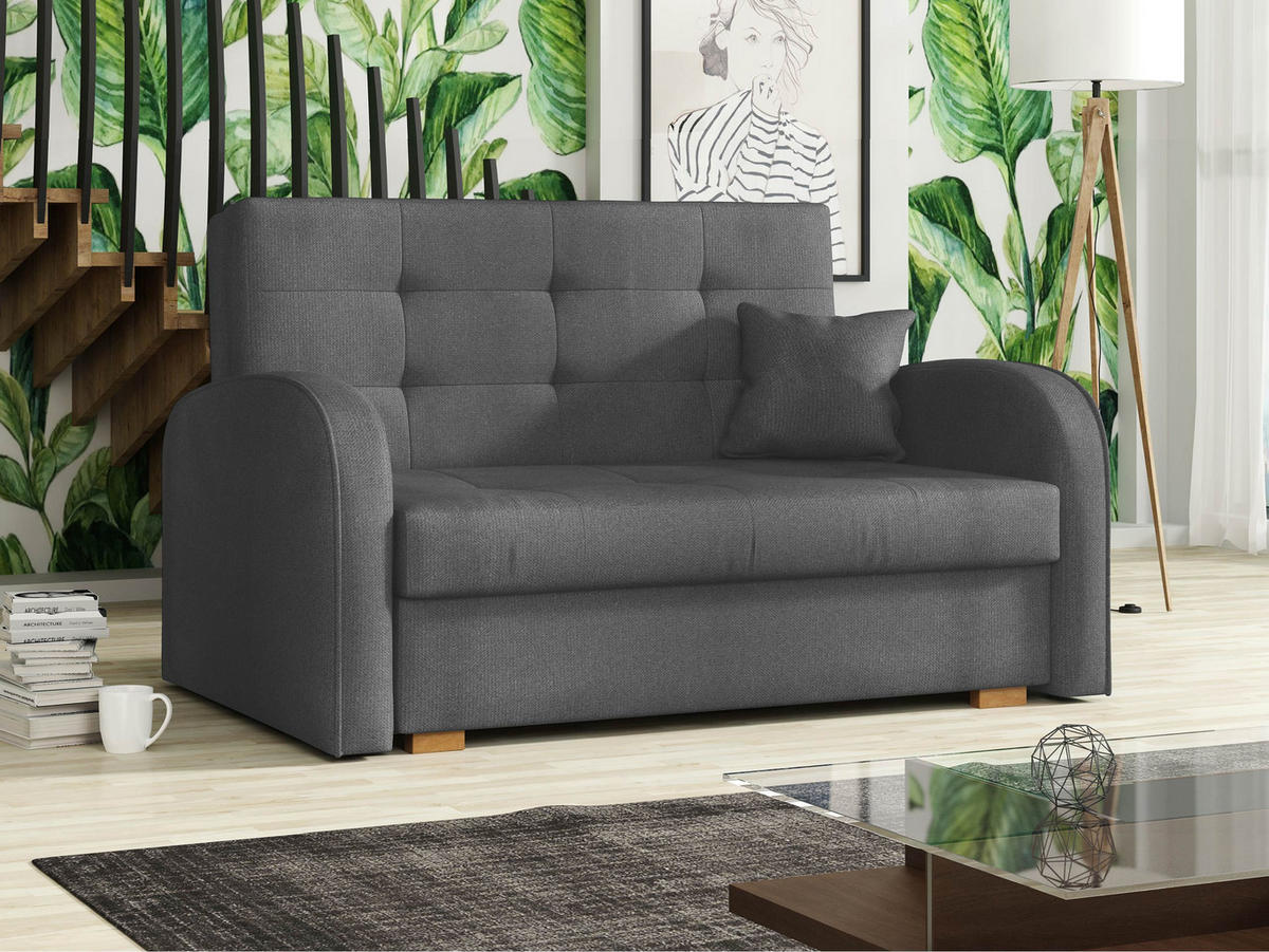 SCHLAFSOFA Viva Gold II - Braun/Grau, Holz/Textil (133/85/98cm) - MIRJAN24
