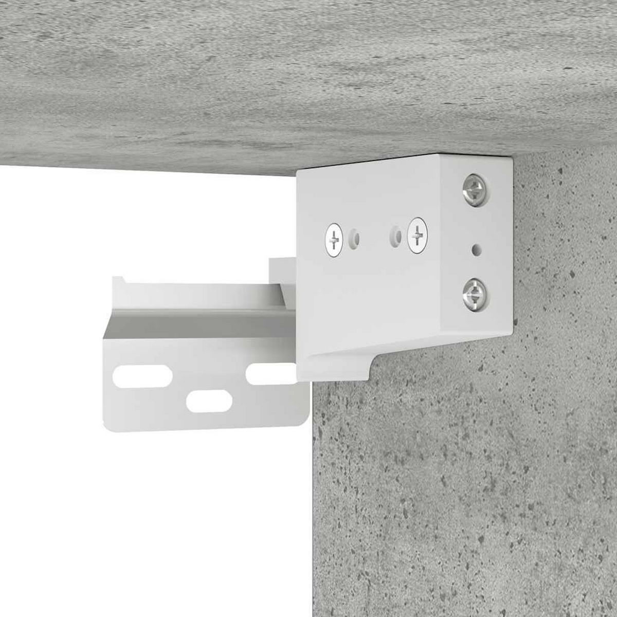 SCHUHSCHRANK Betongrau 60/35/70 Cm Holzwerkstoff - Hellgrau/Grau, Holz/Metall (35/70/60cm) - vidaXL