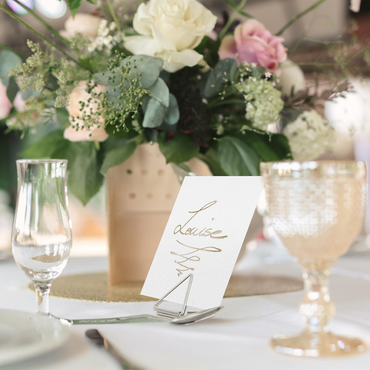 48XDRŽIAK na stôl - strieborná, kov (2.5/2/2.5cm) - Relaxdays