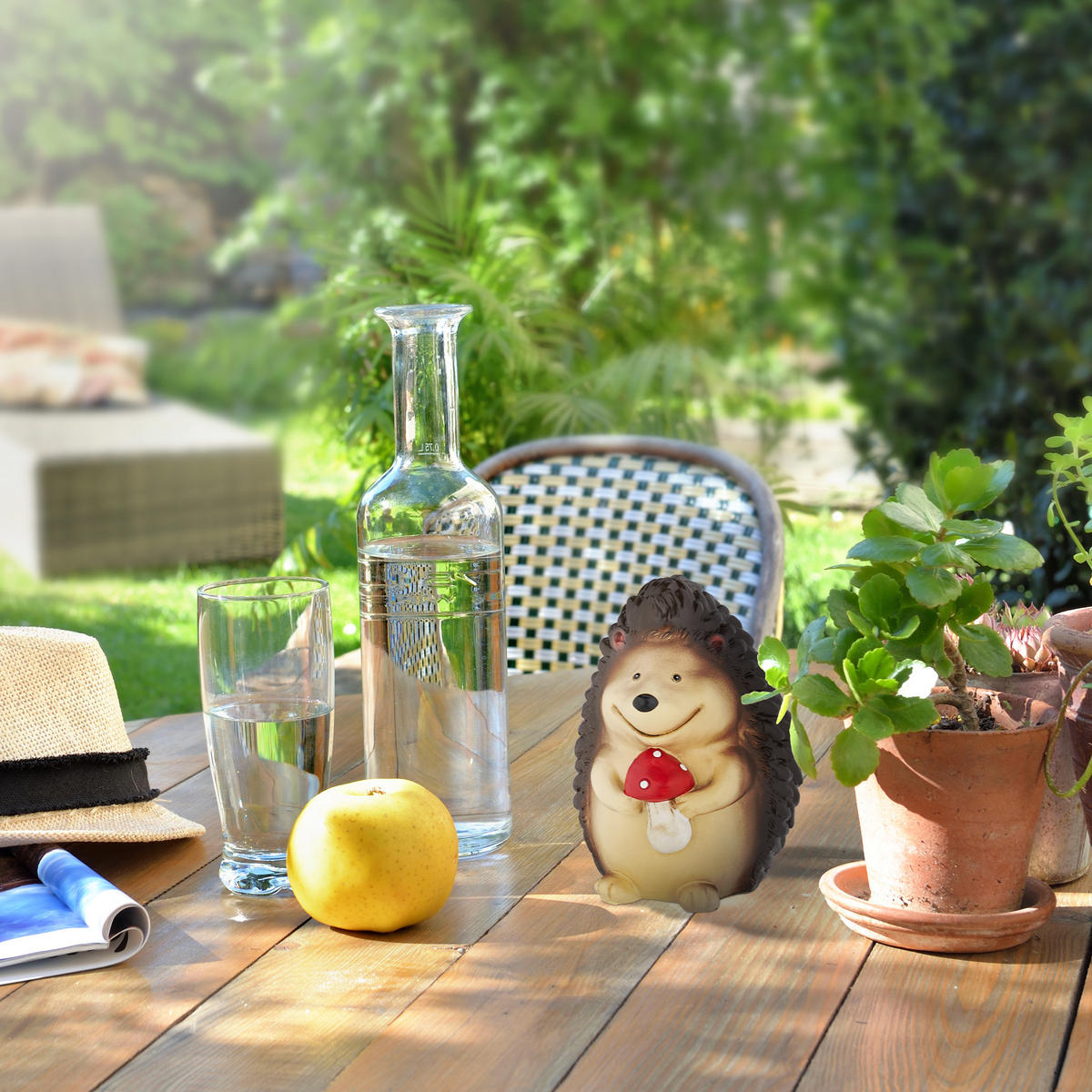 GARTENFIGUR - Multicolor, Kunststoff (10.5/15/10.5cm) - Relaxdays