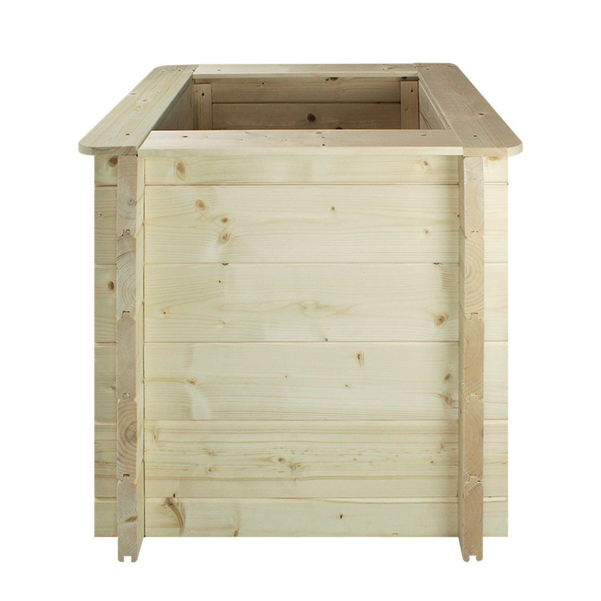 HOCHBEET HOLZ - 58x58xH57 cm - M618 - Beige, Holz (58/57/58cm) - Timbela