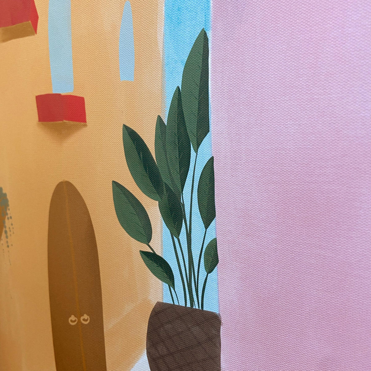 LEINWANDBILD rosa Weg - Multicolor, Wellpappe (54/1cm) - Art for the Home