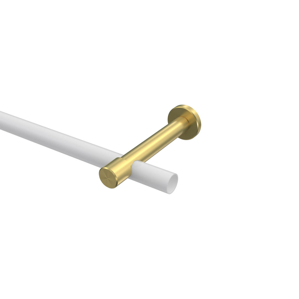 TRÄGER FÜR GARDINENSTANGEN 20 mm Ø, Prestige 1-läufig, Messing-Optik - Messingfarben, Metall (13.7/4/4cm) - INTERDECO