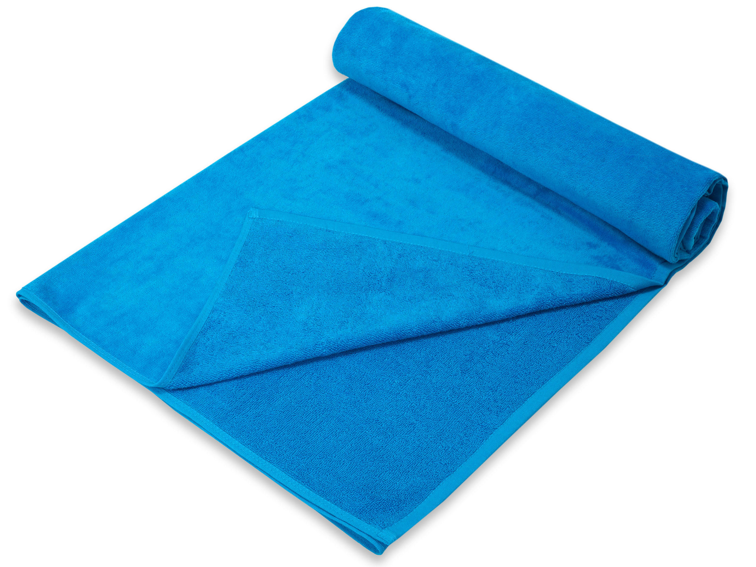 STRANDTUCH, 100x200 cm, 100% Baumwolle, Blau - Türkis, Textil (100/200cm) - Zollner
