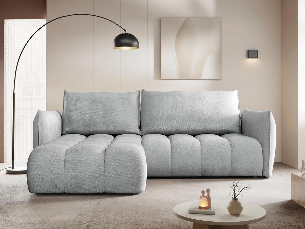 ECKSOFA Marsala, Seite: Links - Schwarz/Grau, Holz/Kunststoff (245/167cm) - MIRJAN24